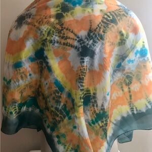 Colorful TIE-DYED Silk Scarf
